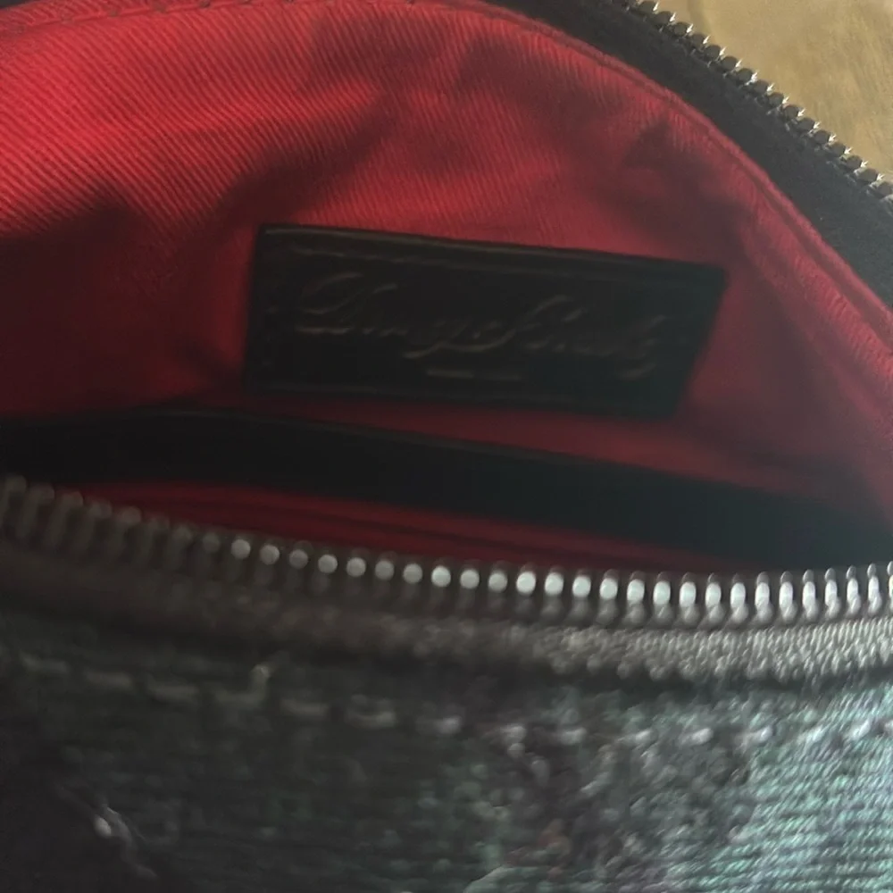 Dooney and Bourke Blue and Green Plaid Shoulder Bag - Picture 4 of 8